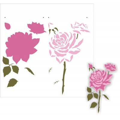 Stencil OPA 2205 Flor Rosas 30.5X30.5cm_OPA2205